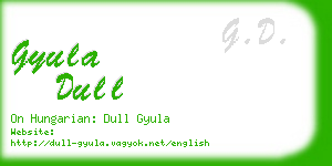 gyula dull business card